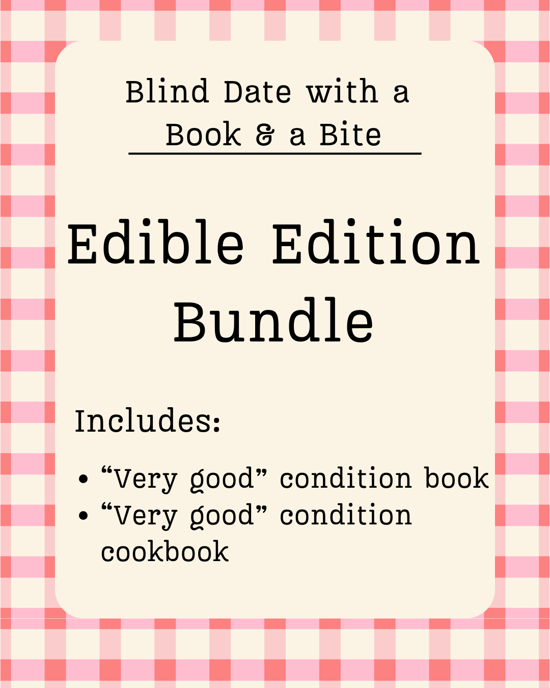 Blind Date with a Book & a Bite- Edible Edition
