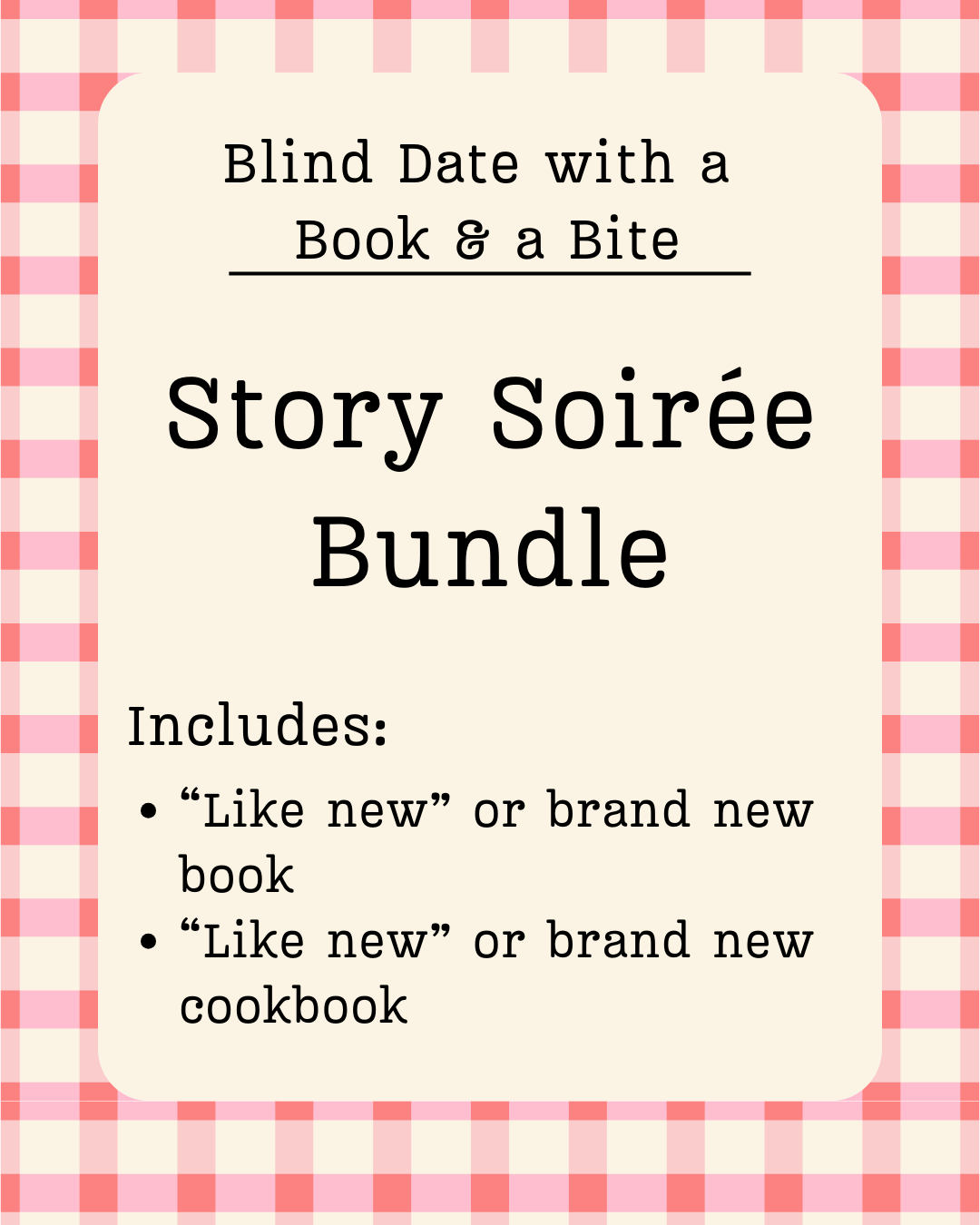 Blind Date with a Book & a Bite- Story Soirée